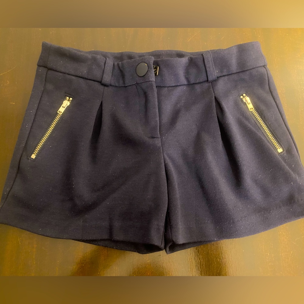 Jacadi 8Y navy shorts with silver zippers
